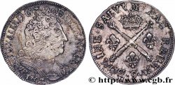 LOUIS XIV &nbsp;THE SUN KING&nbsp; 20 sols aux insignes 1707 Rennes XF/AU