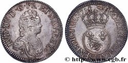 LOUIS XV &nbsp;THE WELL-BELOVED&nbsp; Écu dit &nbsp;vertugadin&nbsp; 1718 Amiens XF/AU