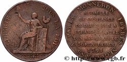 REVOLUTION COINAGE Monneron de 2 sols à la Liberté 1791 Birmingham, Soho