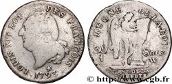 LOUIS XVI 30 sols dit &nbsp;au génie&nbsp;, type FRANÇOIS 1793 Lille