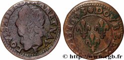 LOUIS XIII  Double tournois, type de Warin 1643 Feurs