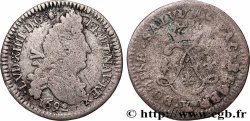 LOUIS XIV &nbsp;THE SUN KING&nbsp; Quatre sols aux deux L 1692 Bordeaux