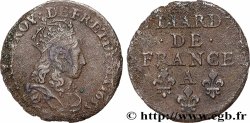 LOUIS XIV &nbsp;THE SUN KING&nbsp; Liard de cuivre 1655 Corbeil