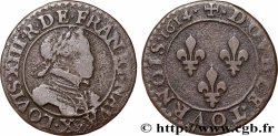 LOUIS XIII  Double tournois, type 1 1614 Amiens