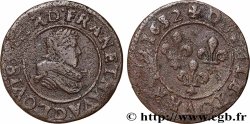 LOUIS XIII  Double tournois, type 8 1632 Lyon