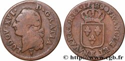 LOUIS XVI Sol dit &nbsp;à l&nbsp;écu&nbsp; 1789 Bordeaux