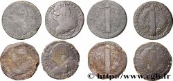 LOUIS XVI 2 sols dit &nbsp;au faisceau&nbsp;, types divers, lot de 4 ex. n.d. Ateliers divers
