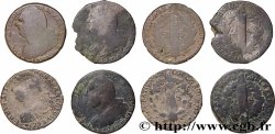 LOUIS XVI 2 sols dit &nbsp;au faisceau&nbsp;, types divers, lot de 4 ex. n.d. Ateliers divers