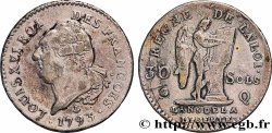 LA CONVENTION 30 sols dit &nbsp;au génie&nbsp;, type FRANÇOIS 1793 Perpignan