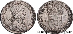 LOUIS XIII LE JUSTE Demi-écu, buste drapé et cuirassé (2e buste de Jean Warin) 1643 Paris, Monnaie du Louvre TTB/TTB+