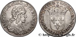LOUIS XIII LE JUSTE Quart d écu, buste drapé et cuirassé (2e buste de Jean Warin) 1642 Paris, Monnaie de Matignon