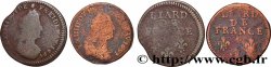 LOUIS XIV &nbsp;THE SUN KING&nbsp; Liard, 3e type, buste âgé, lot de 2 ex. s.m. Ateliers divers