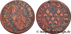 LOUIS XIII  Double tournois, type de Warin 1642 La Rochelle