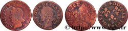 LOUIS XIII  Lot de 2 double tournois, type de Warin 1642 