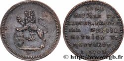 CONFIANCE (MONNAIES DE...) Essai au lion, module du 2 sols ou du décime 1792 Lyon SUP