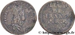 LOUIS XIV &nbsp;THE SUN KING&nbsp; Liard de cuivre, 2e type s.m. Nîmes