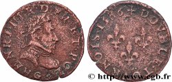 HENRY III Double tournois, type de Poitiers 1586 Poitiers