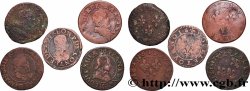 LOUIS XIII  Double tournois, lot de 5 ex. s.m. Atelier indéterminé