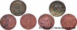 LOUIS XIII  Double tournois, type 14, lot de 3 ex. 1639 Atelier indéterminé