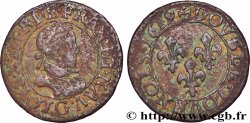 LOUIS XIII  Double tournois, type 2 de Poitiers 1619 Poitiers