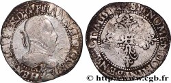 HENRY III Demi-franc au col gaufré 1587 Tours