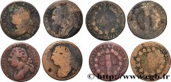 LOUIS XVI 12 deniers dit &nbsp;au faisceau&nbsp;, type FRANCOIS, lot de 4 ex. n.d. Ateliers divers