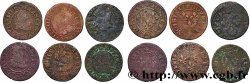 LOUIS XIII  Double tournois, lot de 6 ex. s.m. Atelier indéterminé