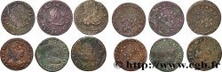 LOUIS XIII  Double tournois, lot de 6 ex. s.m. Atelier indéterminé