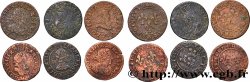 LOUIS XIII  Double tournois, lot de 6 ex. s.m. Atelier indéterminé