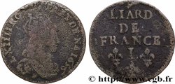 LOUIS XIV &nbsp;THE SUN KING&nbsp; Liard de cuivre 1656 Limoges