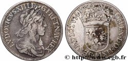 LOUIS XIII  Quart d&nbsp;écu, buste drapé et cuirassé (2e buste de Jean Warin) 1643 Paris, Monnaie du Louvre