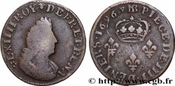 LOUIS XIV &nbsp;THE SUN KING&nbsp; IIII deniers 1696 Strasbourg