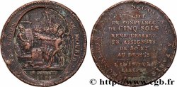 REVOLUTION COINAGE Monneron de 5 sols au serment 1792 