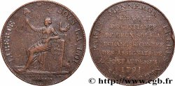 REVOLUTION COINAGE Monneron de 2 sols à la Liberté 1791 Birmingham, Soho