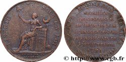 REVOLUTION COINAGE Monneron de 2 sols à la Liberté 1791 Birmingham, Soho