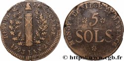 SIEGE OF MAINZ 5 sols 1793 Mayence