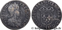 LOUIS XIV &nbsp;THE SUN KING&nbsp; Demi-écu, portrait à la mèche longue 1647 Angers