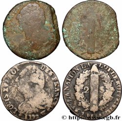 LOUIS XVI 2 sols dit &nbsp;au faisceau&nbsp;, types divers, lot de 2 ex. n.d. Ateliers divers