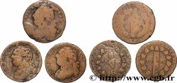 LOUIS XVI 12 deniers dit &nbsp;au faisceau&nbsp;, type FRANCOIS, lot de 3 ex. n.d. Ateliers divers