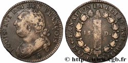 LOUIS XVI 12 deniers dit &nbsp;au faisceau&nbsp;, type FRANÇOIS 1791 Paris