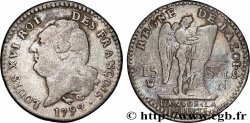 LOUIS XVI 15 sols dit &nbsp;au génie&nbsp;, type FRANCOIS 1792 Montpellier