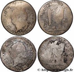LOUIS XVI 15 sols dit &nbsp;au génie&nbsp;, type FRANCOIS, lot de 2 ex. s.m. Atelier indéterminé