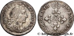 LOUIS XIV &nbsp;THE SUN KING&nbsp; Quatre sols à la croix formée de lis 1675 Paris