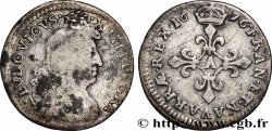 LOUIS XIV &nbsp;THE SUN KING&nbsp; Quatre sols à la croix formée de lis 1676 Paris