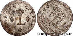 LOUIS XV &nbsp;THE WELL-BELOVED&nbsp; Double sol de billon 1762 Strasbourg