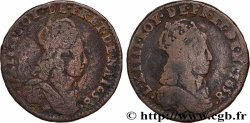 LOUIS XIV &nbsp;THE SUN KING&nbsp; Double avers du liard de cuivre 1658 Atelier indéterminé