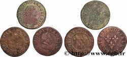 LOUIS XIII  Double tournois, lot de 3 ex. s.m. Atelier indéterminé