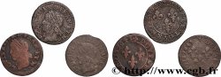 LOUIS XIII  Lot de 3 double tournois, type de Warin s.m. 
