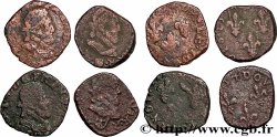 HENRY IV Double tournois, type de Saint-Palais pour la Navarre, lot de 4 ex. s.m. Saint-Palais
