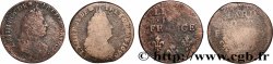 LOUIS XIV &nbsp;THE SUN KING&nbsp; Liard, 3e type, buste âgé, lot de 2 ex. s.m. Ateliers divers